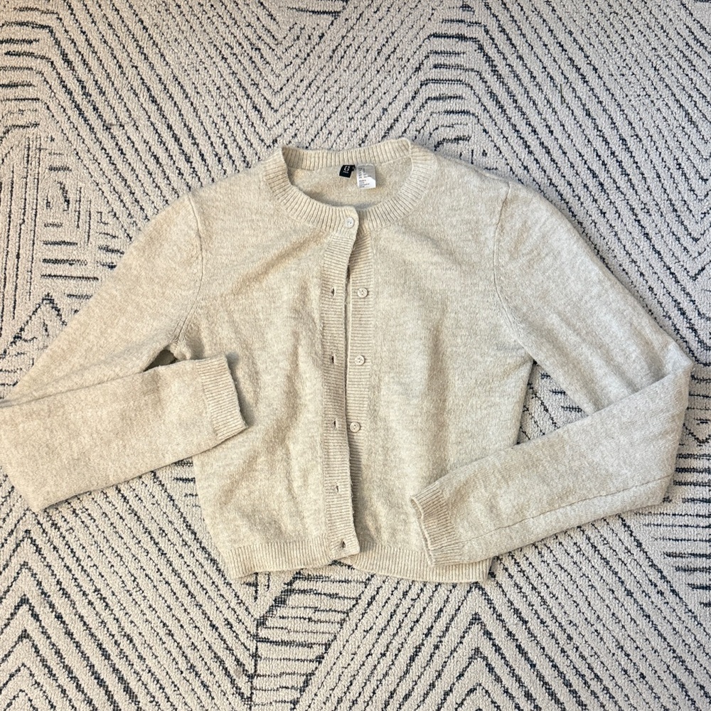 H&M Beige Cardigan Sweater